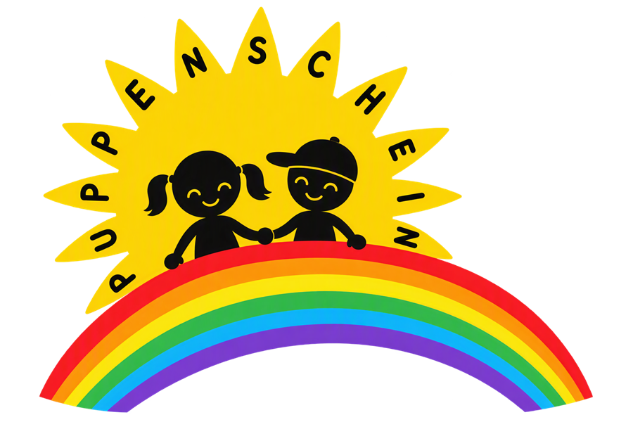 Puppenschein: Sonne und Regenbogen